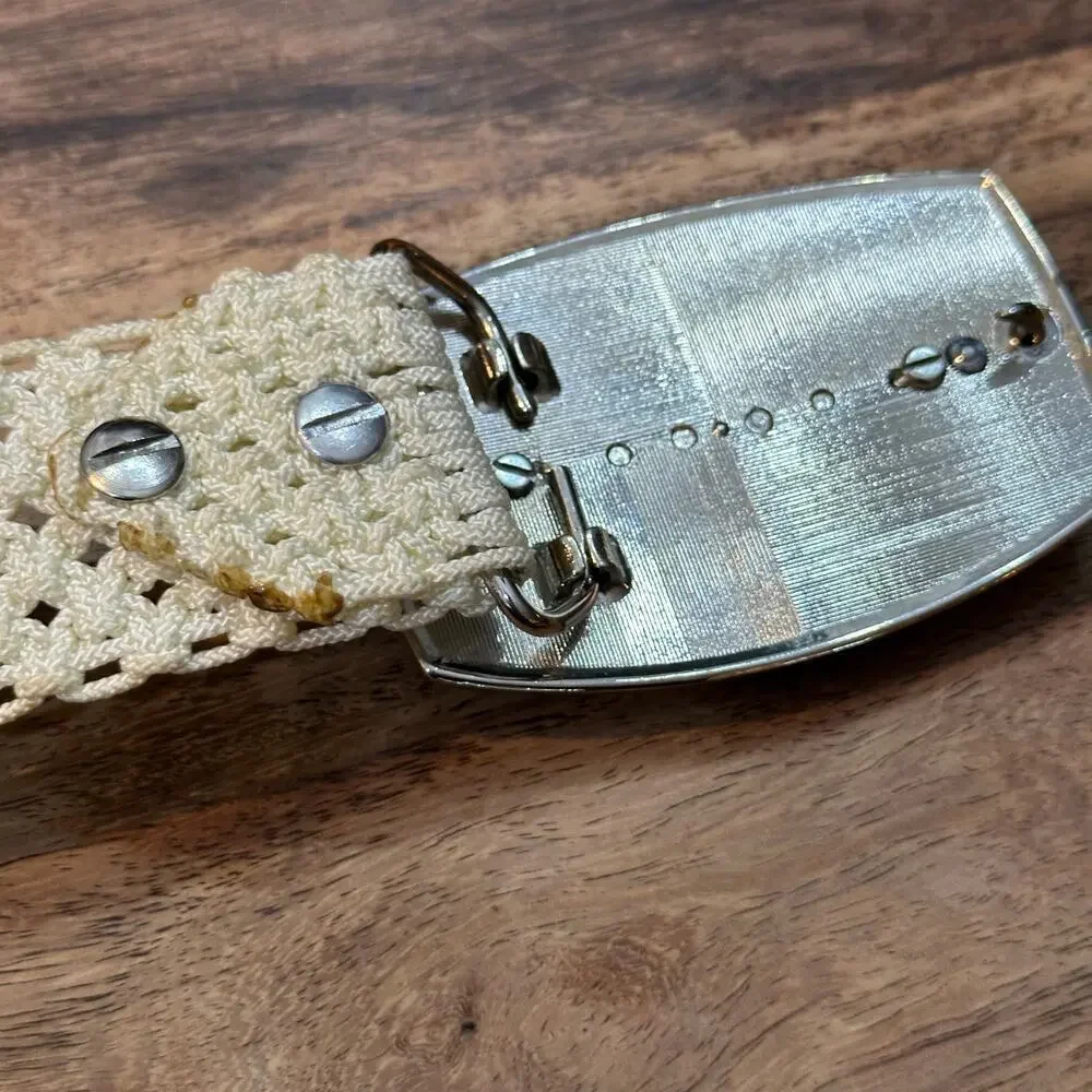 Men's Silver Gold Morgan Silver Dollar Buckle Belt vintage cowboy rare